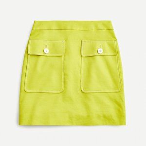 J. Crew Patch-pocket skirt in stretch linen - NWT